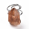 Natural Rose Quartz Nuggets Cuff Ring LS-RJEW-G271-01P-01-3