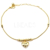 Heart Brass Charm Anklets for Women FS-WG07704-01-6