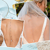 1Pc Clear Cubic Zirconia Teardrop Backdrop Necklace Body Chain NJEW-FG0001-02S-6