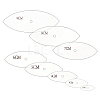 8Pcs 8 Sizes Transparent Acrylic Reusable Drawing Template for DIY Scrapbooking DIY-UN0006-32A-1