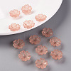 Transparent Frosted Acrylic Bead Caps MACR-S371-04A-763-6