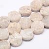 Electroplated Natural & Dyed Druzy Agate Bead Strands G-N0169-004Q-01-1