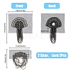 SUPERFINDINGS 4Pcs 2 Styles Iron Fashion Tassel Epaulette FIND-FH0008-09-2