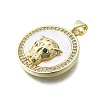 Brass Micro Pave Cubic Zirconia Charms KK-V010-22G-2