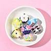 7Pcs 7 Styles Opaque Acrylic Beads ACRC-FS0001-04-7