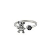 Bear Shape 925 Thai Sterling Silver Finger Rings for Women RJEW-BB58348-5