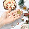 14Pcs 7 Styles Christmas Handmade Porcelain Beads PORC-CJ0001-36-4