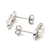Anti-Tarnish Rhodium Plated 925 Sterling Silver Safety Pin Shape Stud Earrings EJEW-Z024-03P-2