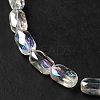 Transparent Electroplate Glass Beads Strands EGLA-F150-AB01-4