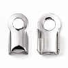304 Stainless Steel Fold Over Crimp Cord Ends X-STAS-M009-01B-2