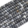 Natural African Black Opal Beads Strands G-P575-A31-6x4mm-2