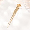 304 Stainless Steel Tassel Cuff Earrings for Women SA-H003-06G-1