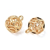 Brass Micro Pave Clear Cubic Zirconia Pendants KK-D261-01G-07-2