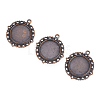 Zinc Alloy Pendant Settings for Cabochon & Rhinestone PALLOY-A15290-R-LF-3
