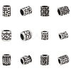 12Pcs 6 Styles Column 304 Stainless Steel European Beads STAS-UN0059-94-1