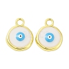 Rack Plating Brass Enamel Pendants KK-A205-07G-01-1