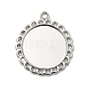 Tibetan Style Pendant Cabochon Settings TIBE-21668-P-RS-1