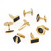 4 Pairs 4 Styles Alloy Enamel Cufflinks FIND-TA0010-10-3