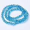 Electroplate Glass Beads Strands X-EGLA-A034-T8mm-A13-2