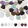 32Pcs 8 Styles Mixed Gemstone Pendants FIND-HS0001-18-1