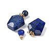 Natural Lapis Lazuli Openable Perfume Bottle Pendants G-I381-02G-06-2