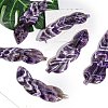 Natural Amethyst Healing Feather Figurines Ornament PW-WG22438-01-1