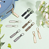 CRASPIRE 20Pcs 5 Colors Alloy & Iron Zipper Pulls FIND-CP0001-35-4