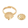 Brass Adjustable Ring Findings KK-K382-15A-G-2