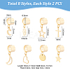 8 Pairs 8 Style 304 Stainless Steel Cuff Earrings EJEW-UN00004-3