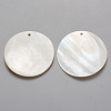 Natural Freshwater Shell Pendants SHEL-R021-01-2