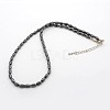 17.1inch Trendy Unisex Grade A Magnetic Synthetic Hematite Barrel Beaded Necklaces NJEW-M014-5x3mm-02-1