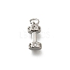 Brass Micro Pave Cubic Zirconia Charms KK-P295-19P-1
