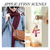 Alloy Resin Butterfly Keychains KEYC-TADJ0002-02G-F-7