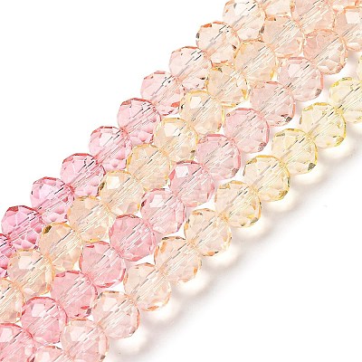 Transparent Painted Glass Beads Strands DGLA-A034-T8mm-A09-1