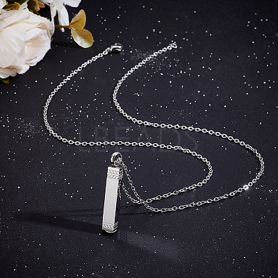 1Pc Stainless Steel Perfume Bottle Necklaces NJEW-UN0001-92P-1