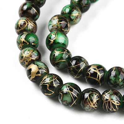 Baking Paint Glass Beads X1-DGLA-N003-6mm-B09-1