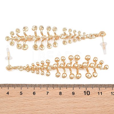 Alloy Stud Dangle Earrings for Women AL-CBA6127-05G-1
