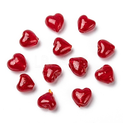 Handmade Silver Foil Glass Beads X-SLH12MM01Y-1