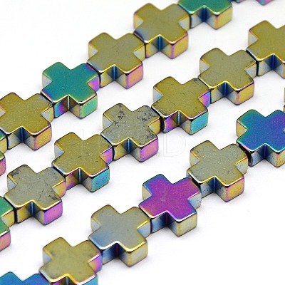Electroplate Non-magnetic Synthetic Hematite Beads Strands G-I096-02-1