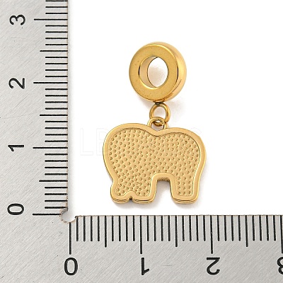 Ion Plating(IP) 304 Stainless Steel Enamel European Dangle Charms STAS-U005-44G-01-1