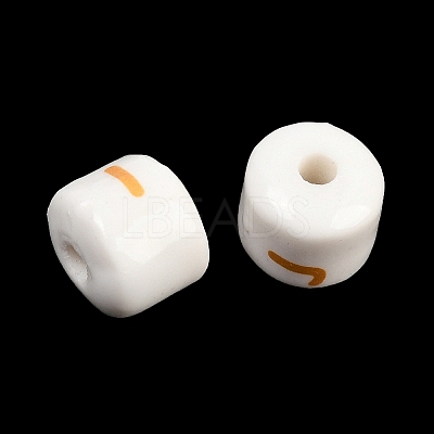 Handmade Printed Porcelain Beads PORC-T136-01A-1