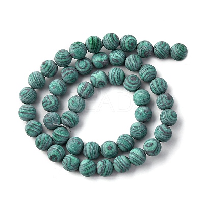 Synthetic Malachite Beads Strands G-F668-19-8mm-1