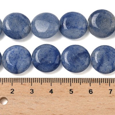 Natural Blue Aventurine Beads Strands G-L648-B24-15mm-02-1
