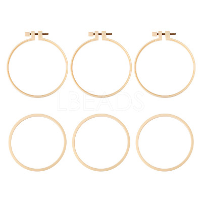 Plastic Imitation Bamboo Cross Stitch Embroidery Hoops TOOL-TADJ0001-03C-1