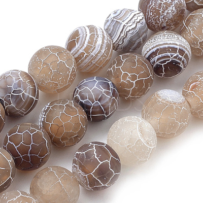Natural Weathered Agate Beads Strands X-G-S259-05G-10mm-1
