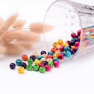 Dyed Natural Wood Beads X-WOOD-Q006-8mm-M-LF-1