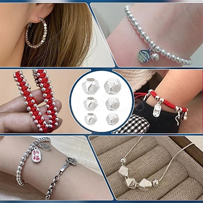 30Pcs 3 Styles 925 Sterling Silver Spacer Beads STER-PH0002-51-1