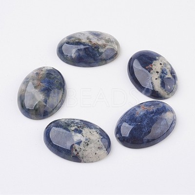 Natural Sodalite Flat Back Cabochons X-G-G741-30x40mm-06-1