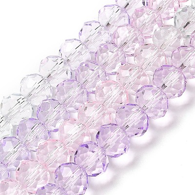 Transparent Painted Glass Beads Strands LS-DGLA-A034-T8mm-A23-1