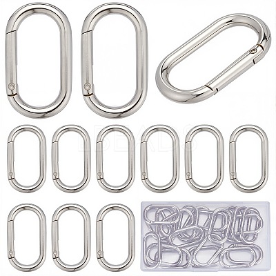 24Pcs Zinc Alloy Spring Gate Rings PALLOY-SC0004-22-1